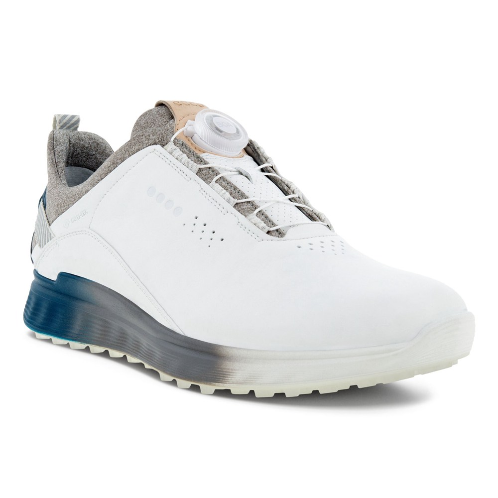 Zapatos De Golf Hombre - ECCO S-Three - Blancos - SUV728356